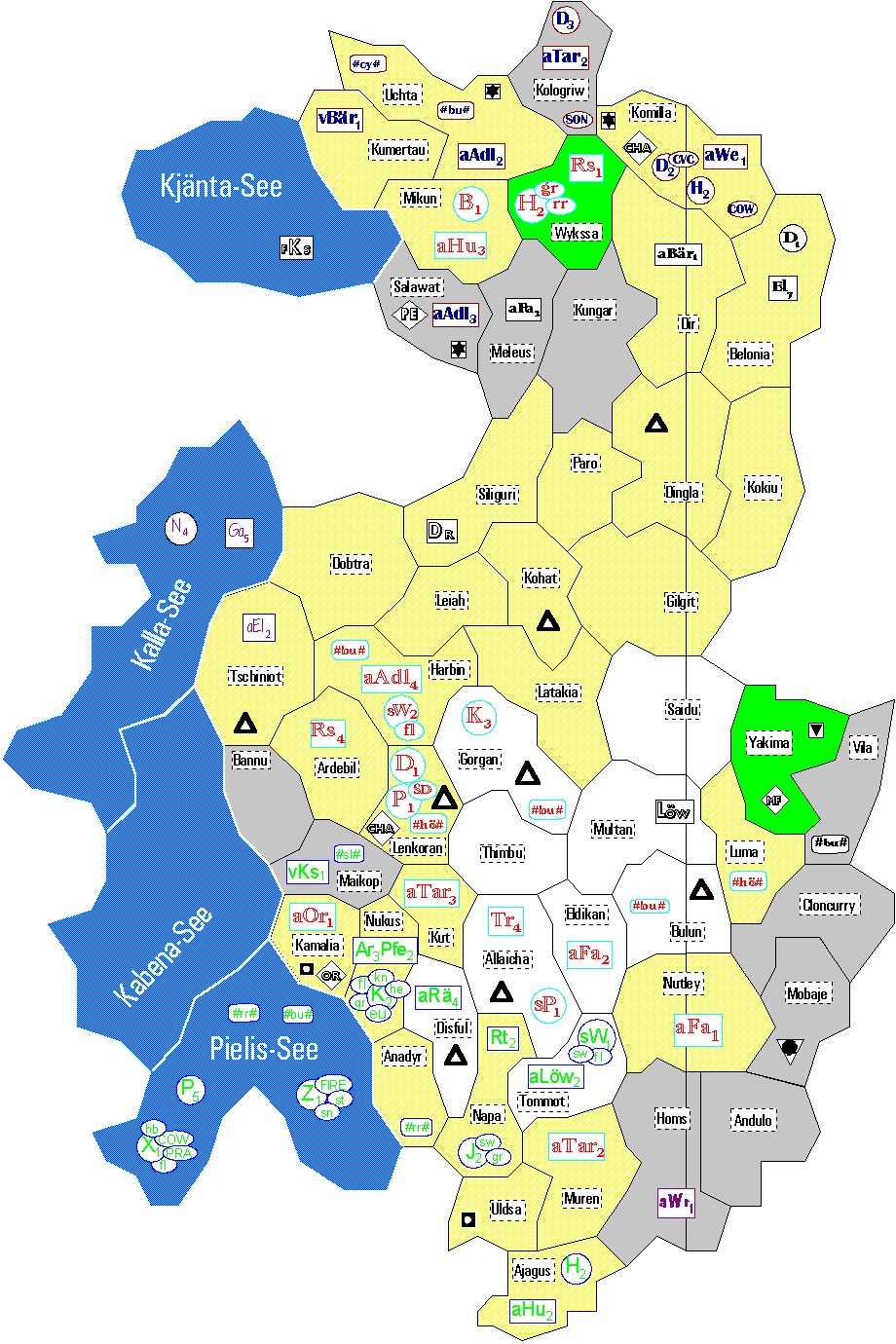 Karte für die Giganten